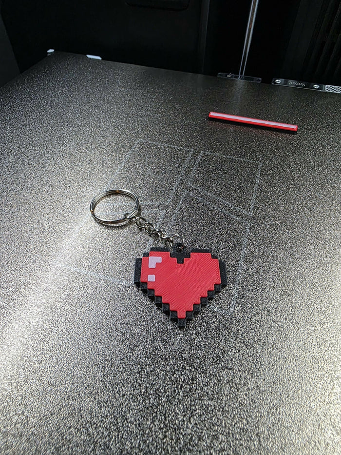 Minecraft Heart Keychain