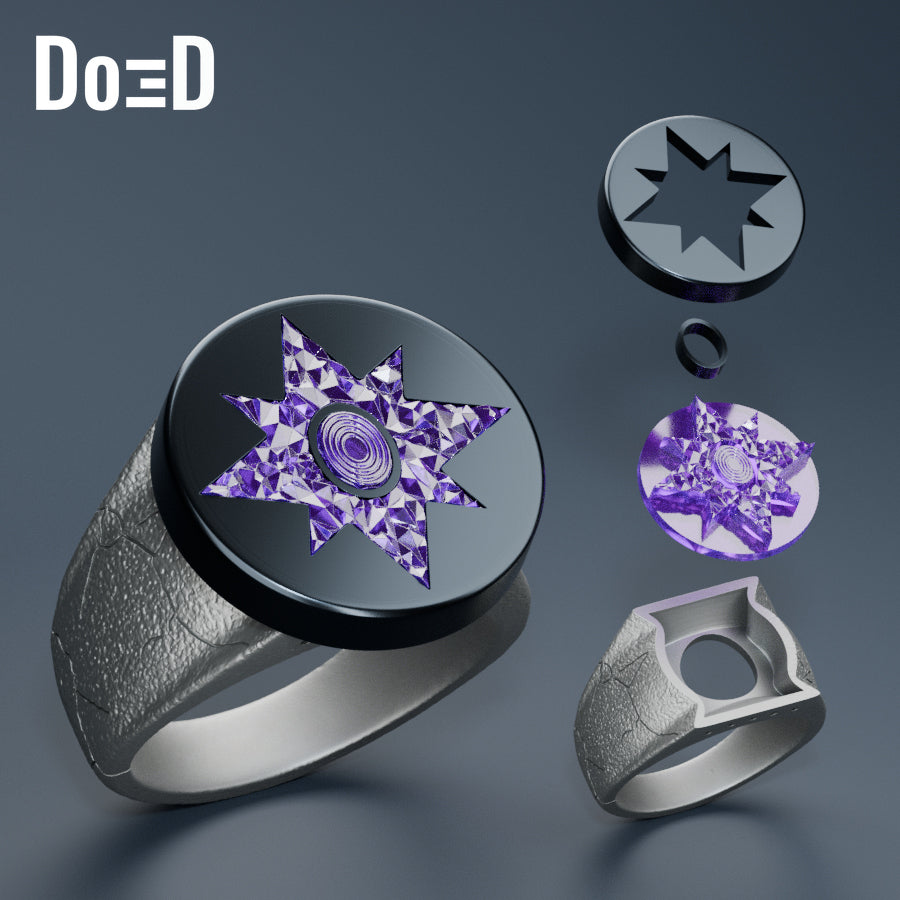 Star Sapphire Lantern Ring Love 3D Printable Model Print STL File #SSR325