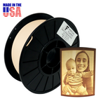 Warm Lithophane White AF 1.75mm PLA Filament - created by Lithophane Maker!