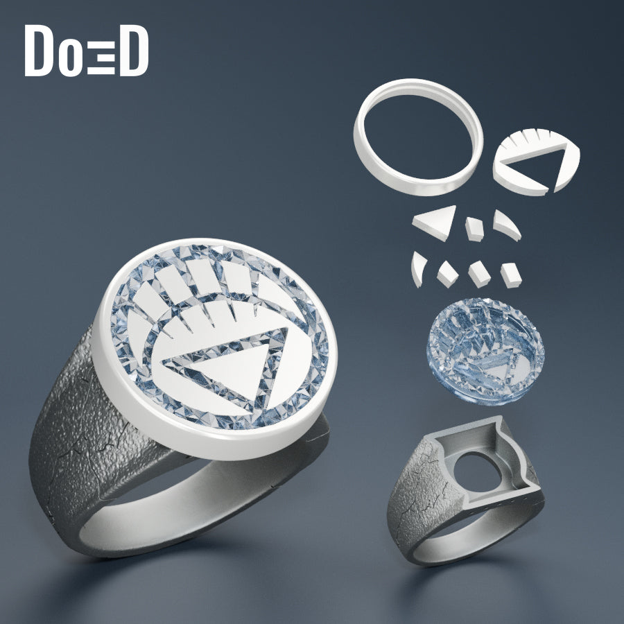 White Lantern Ring Life 3D Printable Model Print STL File #WLR325