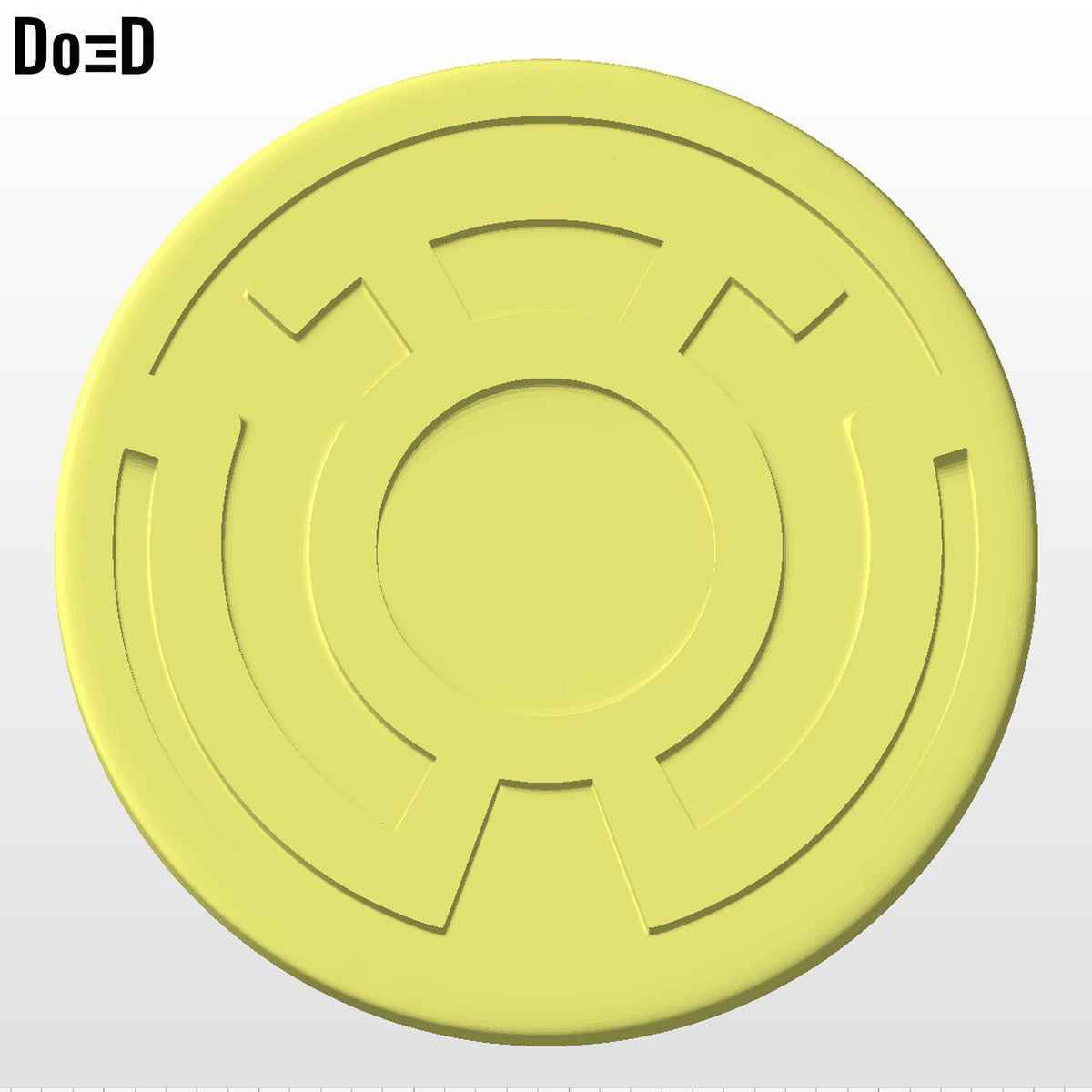 Yellow Lantern Fear Power Battery 3D Printable Model STL #YL373
