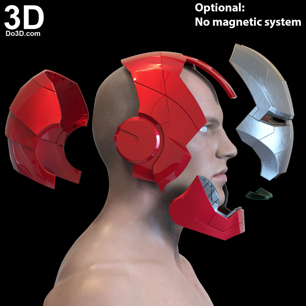 Iron Man Mark V Helmet ONLY MK 5 Tony Stark Suitcase Armor 3D Printable Model #5