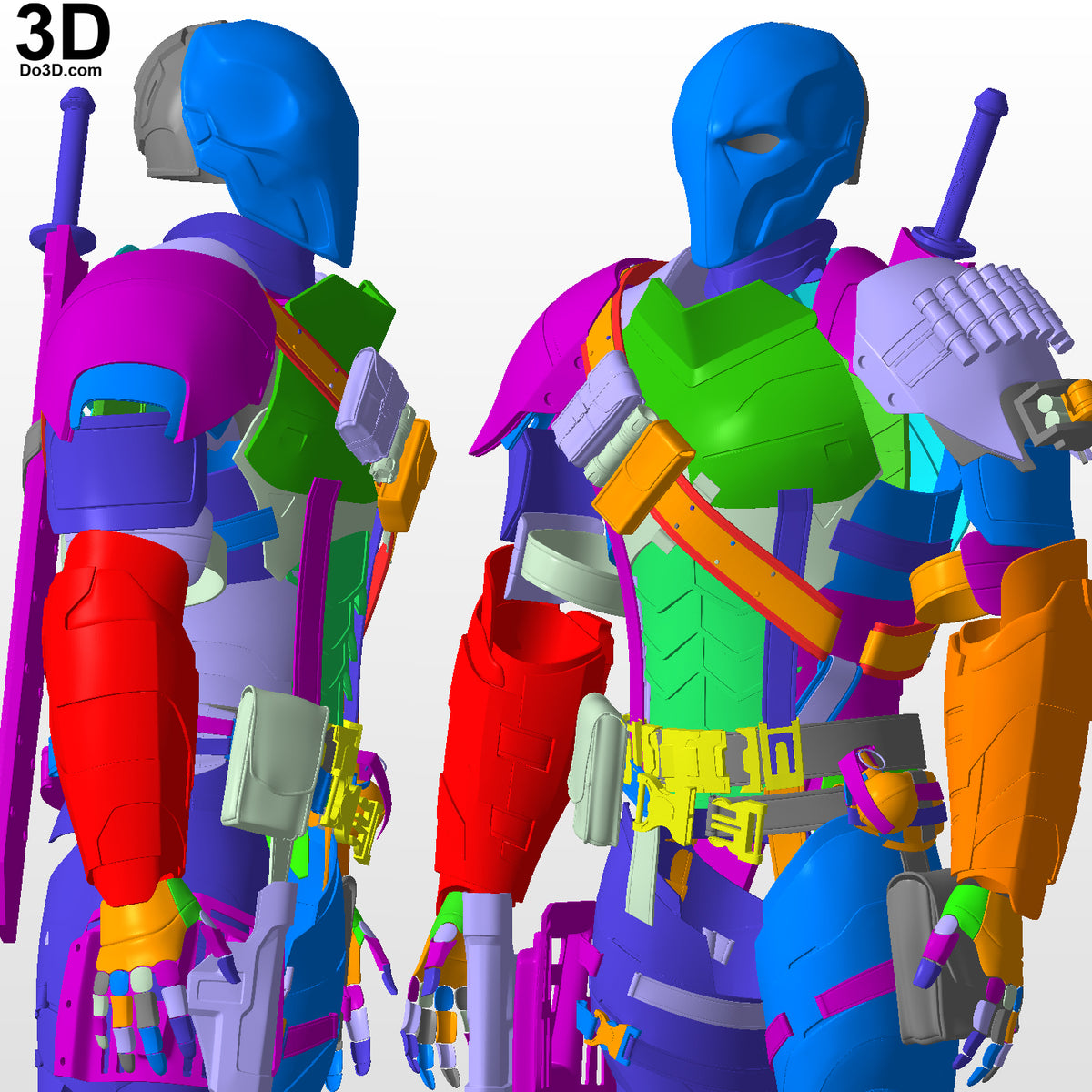 Deathstroke Arkham Knight Armor Suit Classic | 3D Printable Model Print File #29