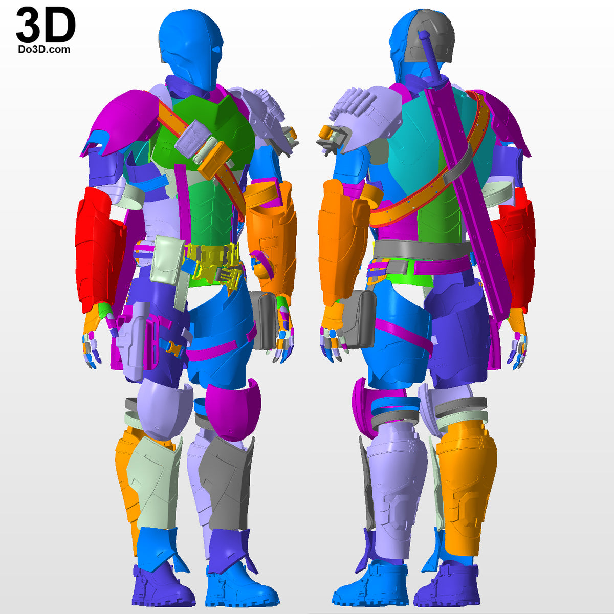 Deathstroke Arkham Knight Armor Suit Classic | 3D Printable Model Print File #29