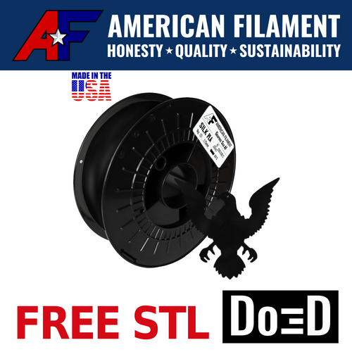 Graphite AF Silk PLA 3D Printer Filament, 1.75 mm Diameter, 1 kg Spool — FREE STL with Do3D