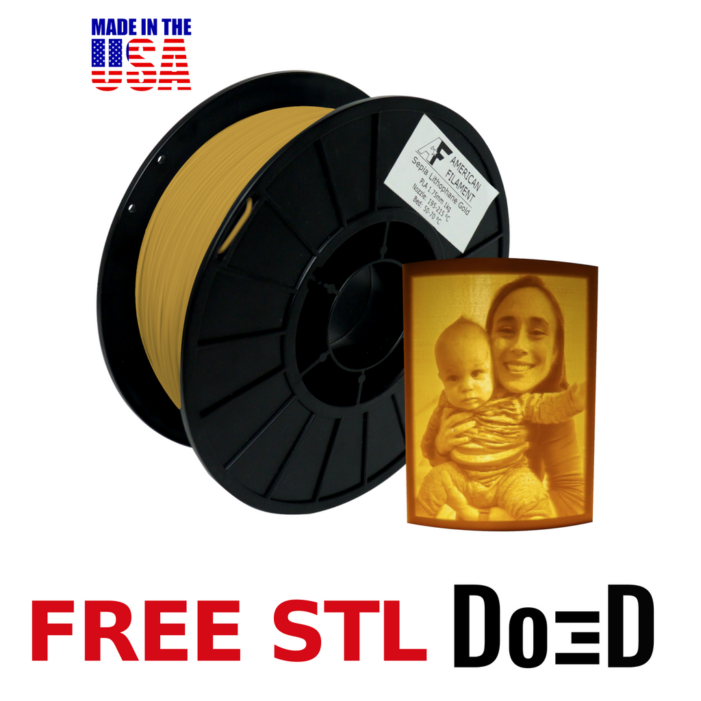Sepia Lithophane AF 1.75mm PLA Filament - created by Lithophane Maker! — FREE STL with Do3D