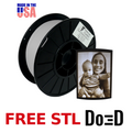 Crisp Lithophane Gray AF 1.75mm PLA Filament - created by Lithophane Maker! — FREE STL with Do3D