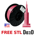 Red AF Silk PLA 3D Printer Filament, 1.75 mm Diameter, Made in the USA! — FREE STL with Do3D