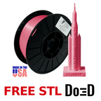 Red AF Silk PLA 3D Printer Filament, 1.75 mm Diameter, Made in the USA! — FREE STL with Do3D