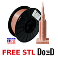 Rose Gold AF Silk PLA 3D Printer Filament, 1.75 mm Diameter, 1 kg Spool — FREE STL with Do3D
