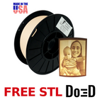 Warm Lithophane White AF 1.75mm PLA Filament - created by Lithophane Maker! — FREE STL with Do3D
