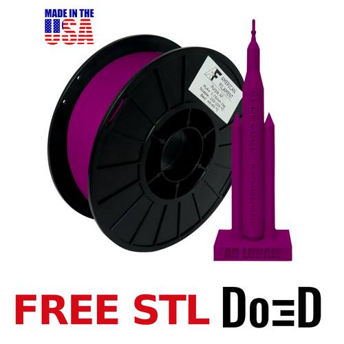 Purple AF 1.75mm PLA+ Filament Made in the USA! — FREE STL with Do3D
