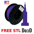 Amethyst Purple AF PLA+ 3D Printer Filament, 1.75 mm Diameter Made in the USA! — FREE STL with Do3D