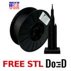 Matte Black AF PLA+ 3D Printer Filament, 1.75 mm Diameter Made in the USA! — FREE STL with Do3D