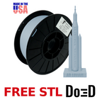Icy Blue AF 1.75mm PLA+ Filament Made in the USA! — FREE STL with Do3D
