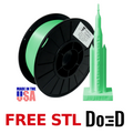 Neon Green AF Silk PLA 3D Printer Filament, 1.75 mm Diameter, 1 kg Spool — FREE STL with Do3D