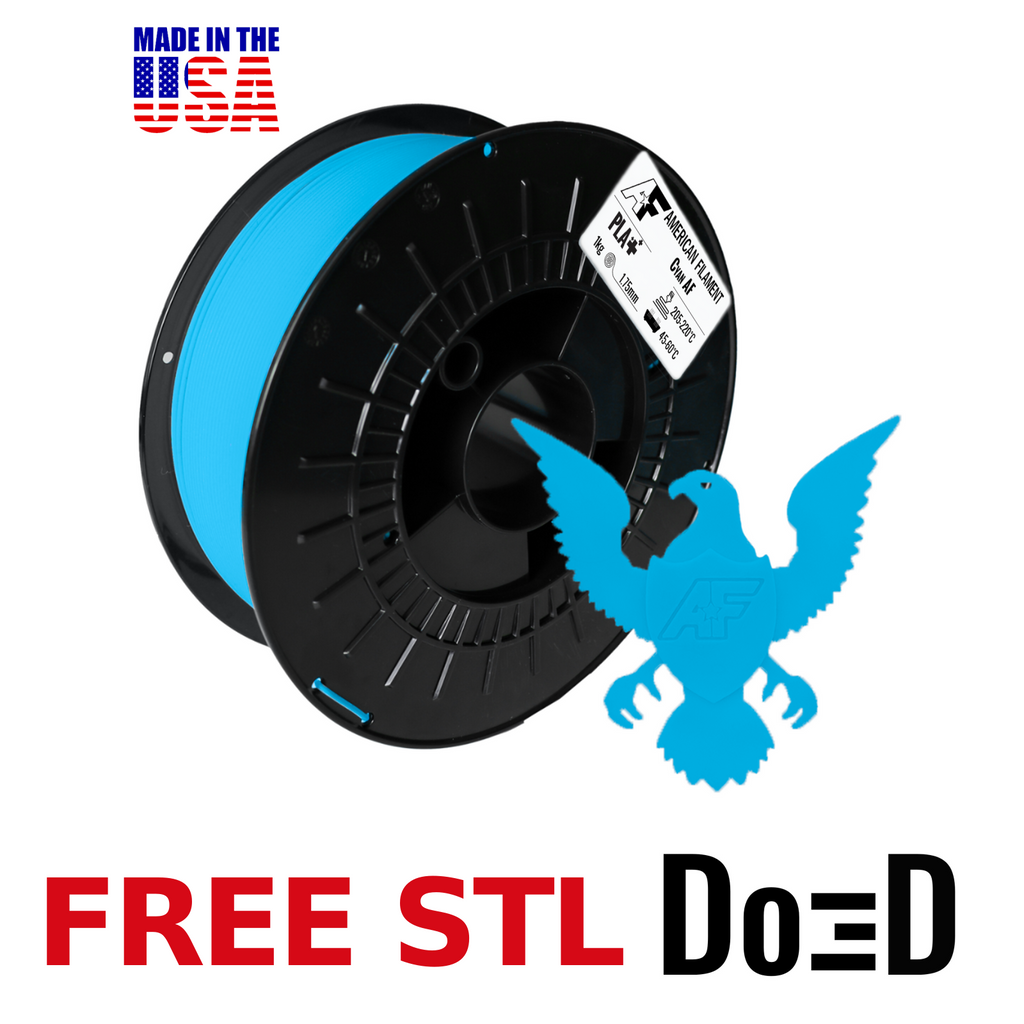 Cyan AF 1.75mm PLA+ Filament for Color Lithophanes — FREE STL with Do3D