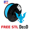 Cyan AF 1.75mm PLA+ Filament for Color Lithophanes — FREE STL with Do3D