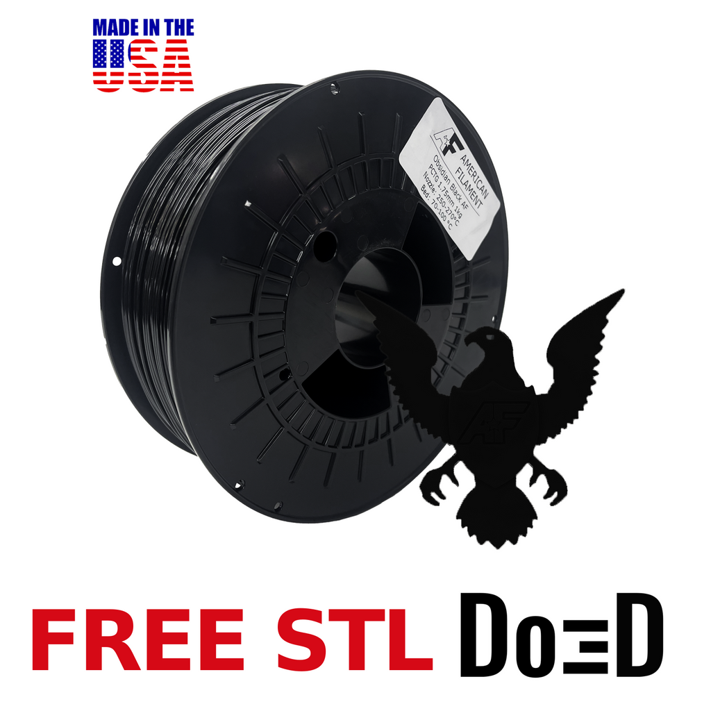 Obsidian Black AF 1.75mm PCTG Filament — FREE STL with Do3D
