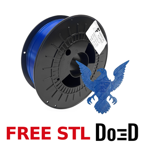 Transparent Sapphire Blue AF 1.75mm PCTG Filament — FREE STL with Do3D