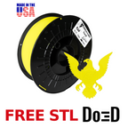 Yellow AF 1.75mm PLA+ Filament for Color Lithophanes — FREE STL with Do3D
