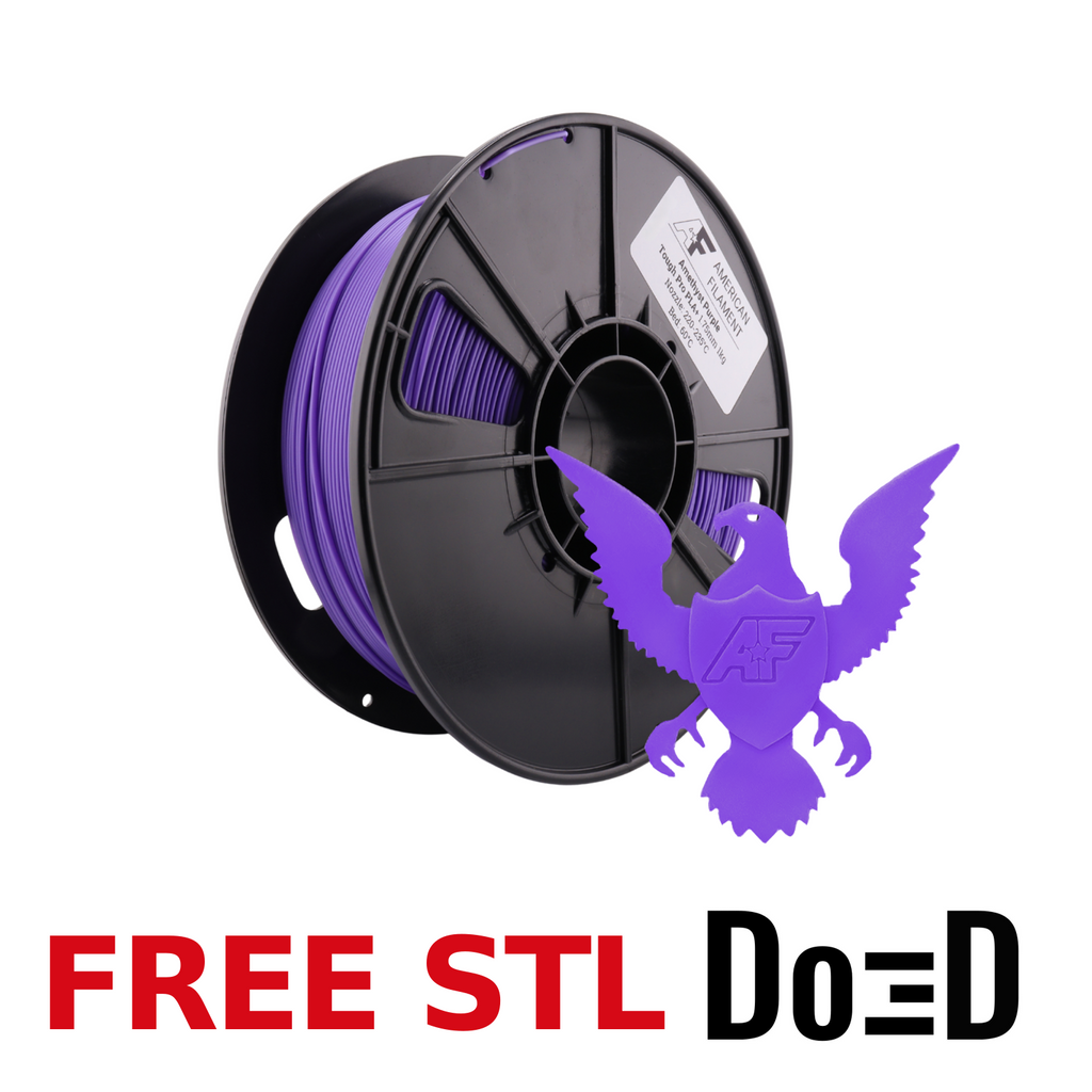 Amethyst Purple AF 1.75mm Tough Pro PLA+ Filament Made in the USA! — FREE STL with Do3D