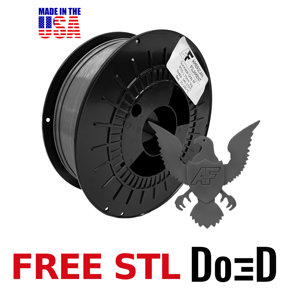 Gunmetal Gray AF 1.75mm PCTG Filament — FREE STL with Do3D