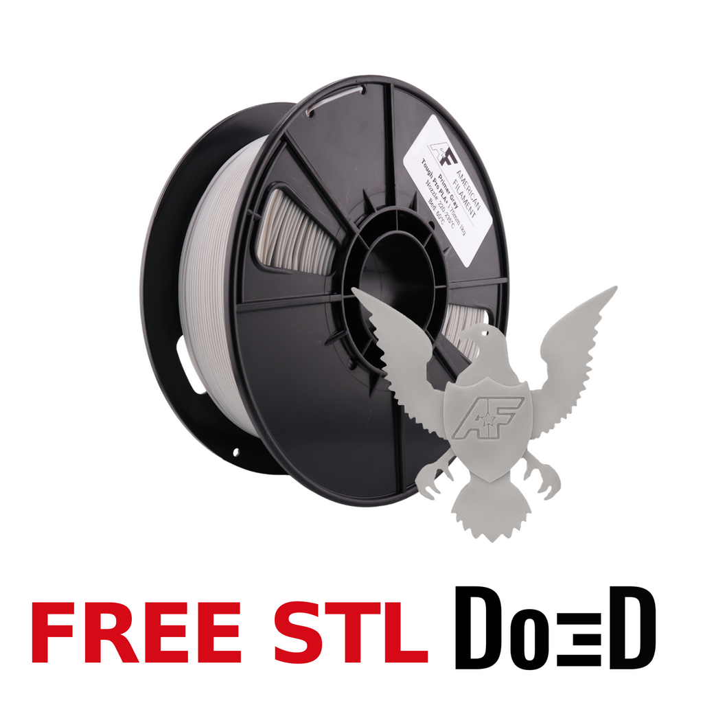 Primer Gray AF 1.75mm Tough Pro PLA+ Filament Made in the USA! — FREE STL with Do3D
