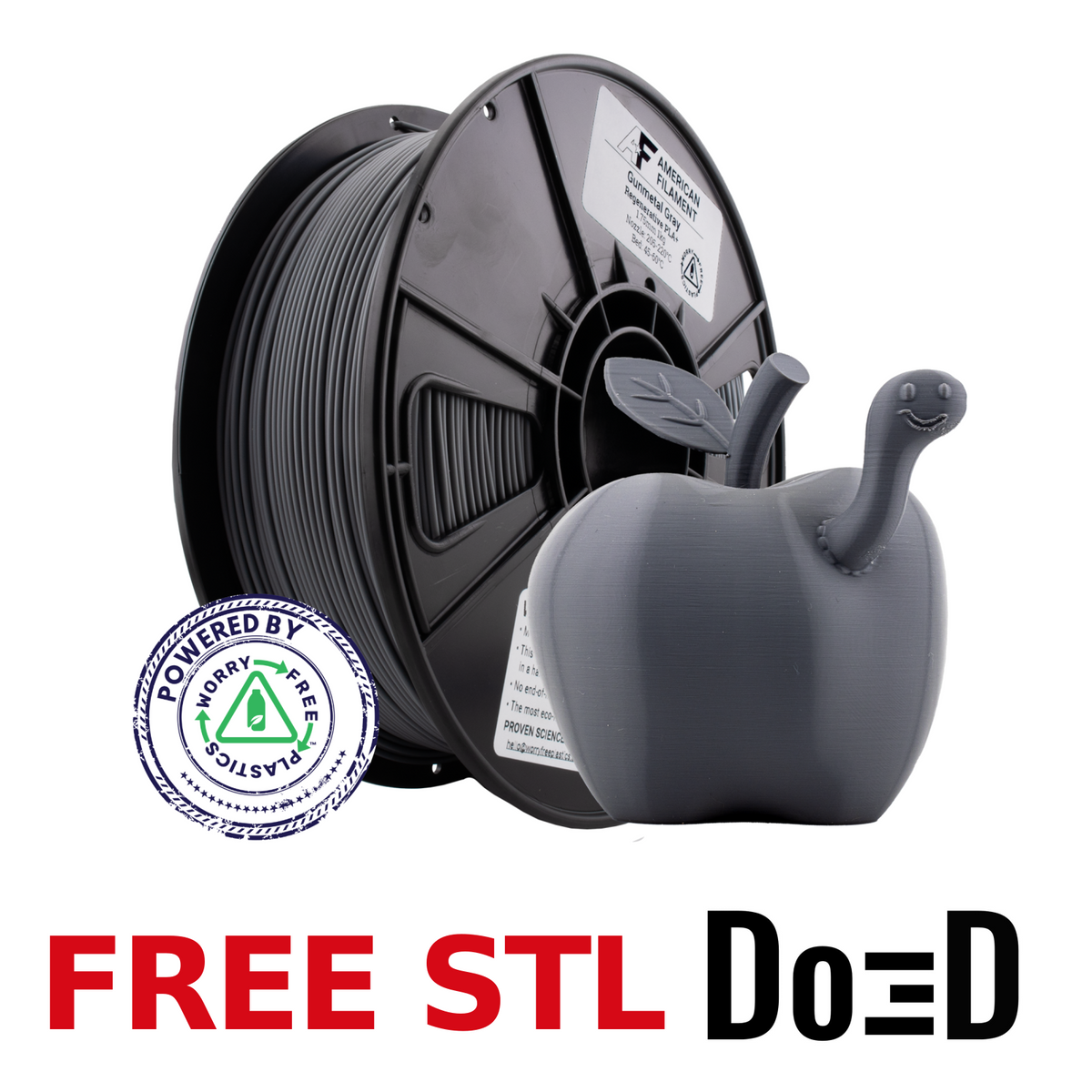 Regenerative PLA+ 1.75mm Filament – Sustainable PLA with Worry Free Plastics® Technology — FREE STL with Do3D