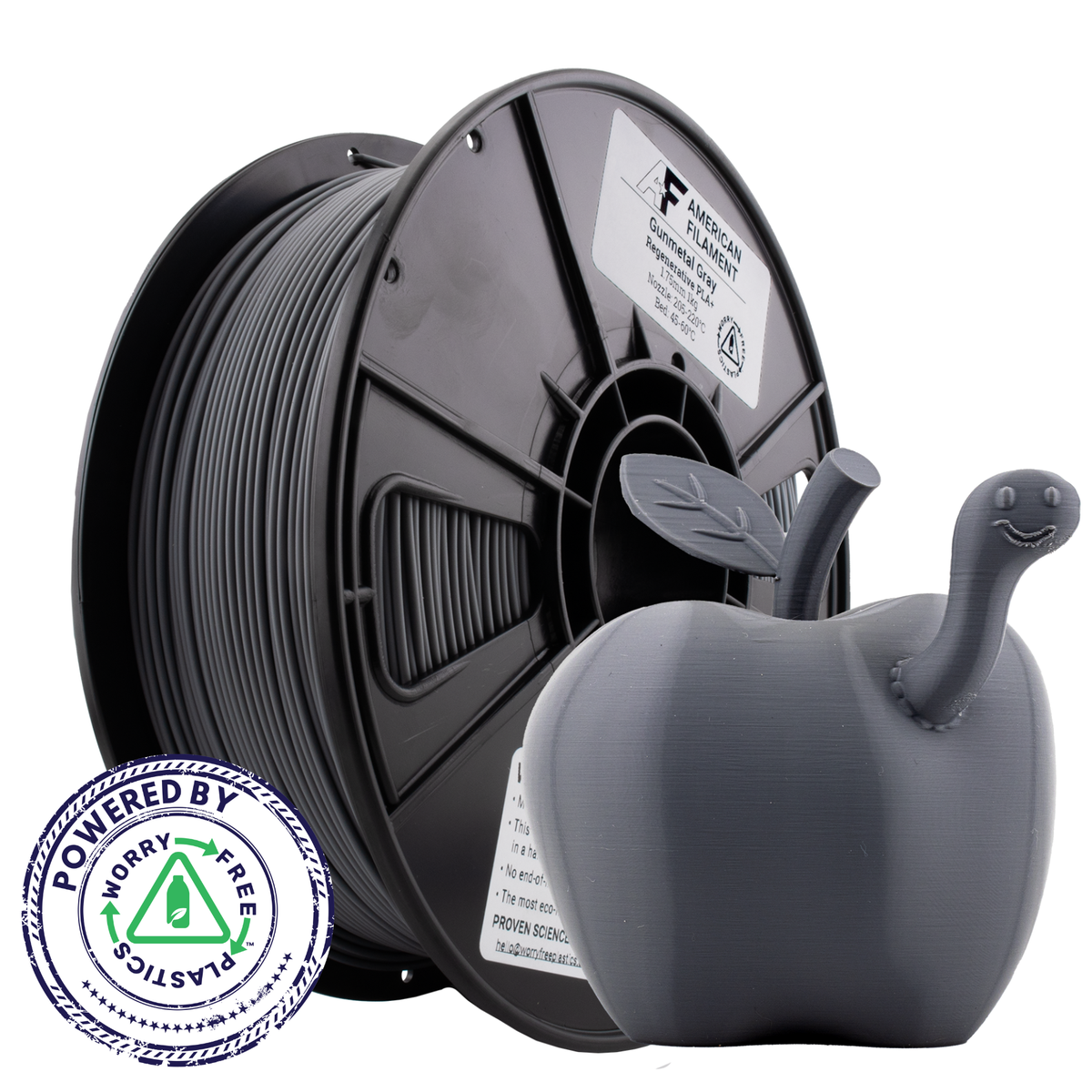 Regenerative PLA+ 1.75mm Filament – Sustainable PLA with Worry Free Plastics® Technology