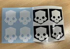 Helldivers 2 b-01 Helmet skulls sticker decal Cosplay