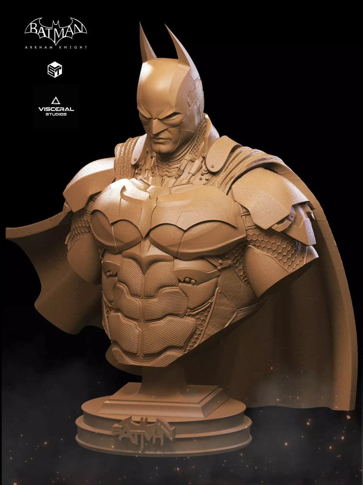 Batman Bust Arkham Knight STL, Batman Bust 3D Print, 1/6 Scale Statue by Visceral Studios – gallery view 5