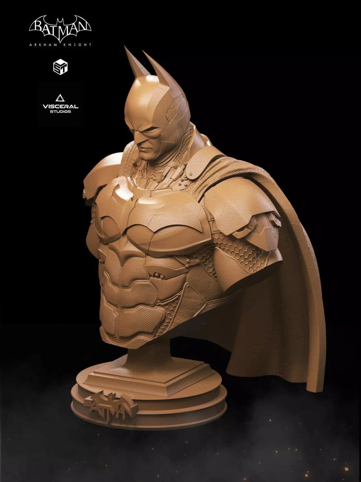 Batman Bust Arkham Knight STL, Batman Bust 3D Print, 1/6 Scale Statue by Visceral Studios – gallery view 4