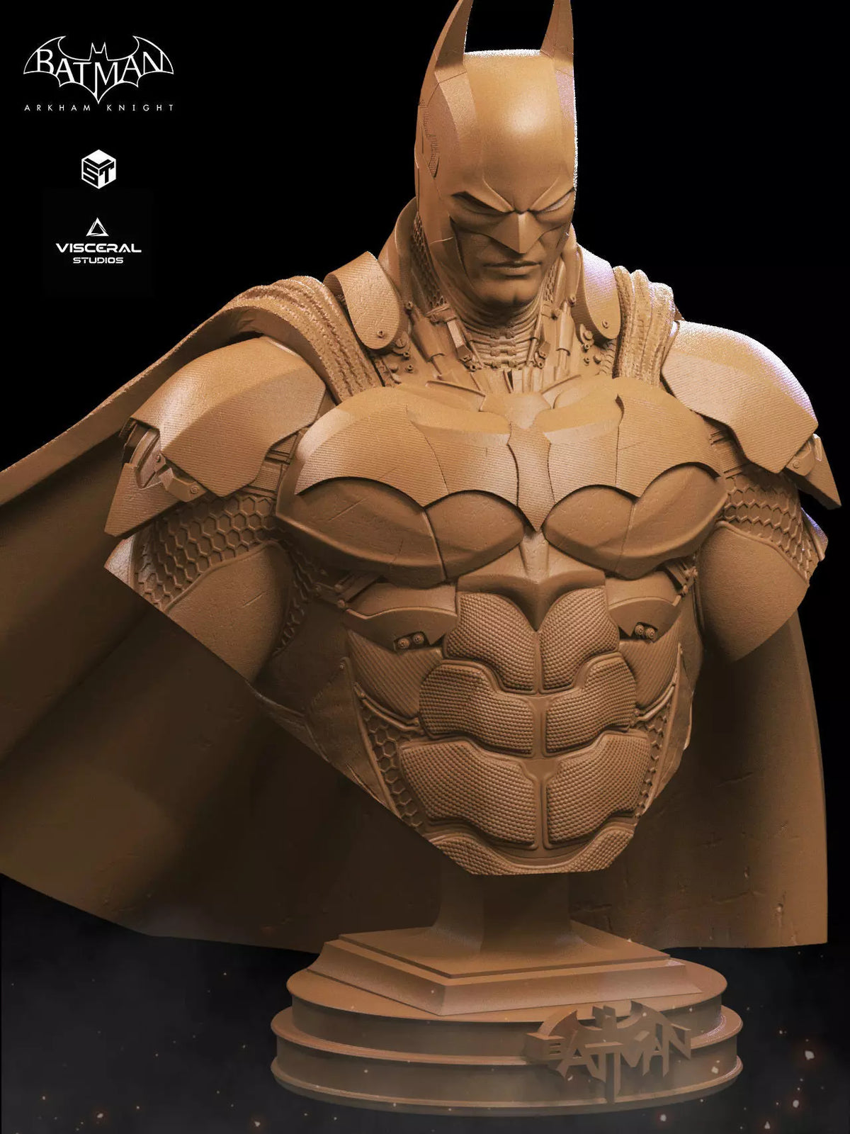 Batman Bust Arkham Knight STL, Batman Bust 3D Print, 1/6 Scale Statue by Visceral Studios – gallery view 6