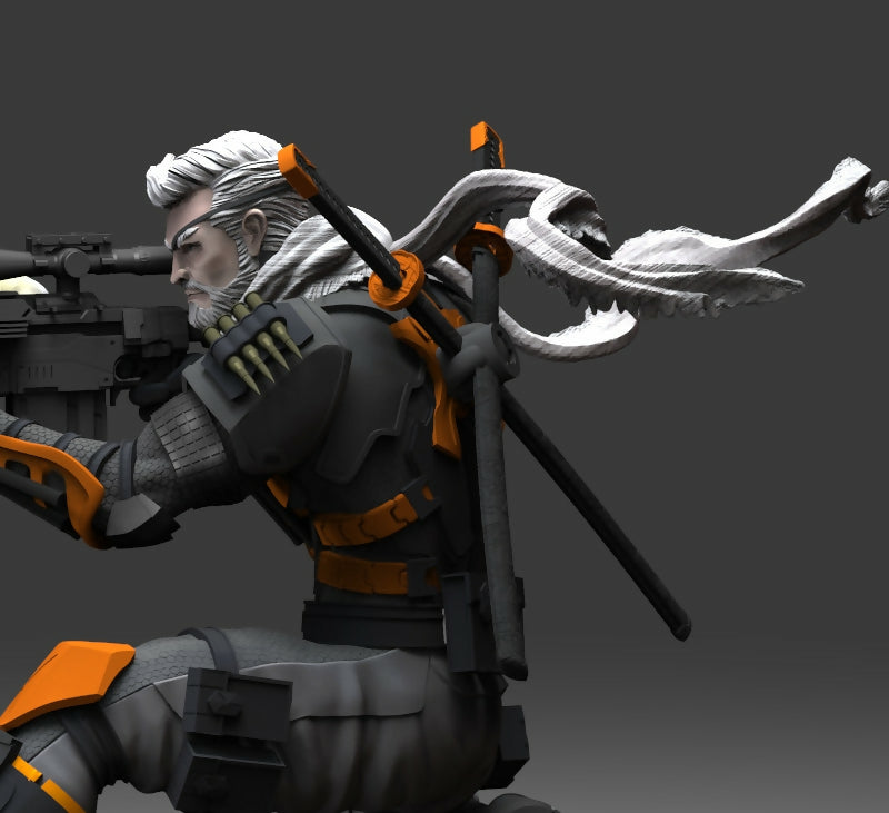 Deathstroke V2 DC Comics STL 3D Printable Model – Full Body Statue, Bust & Weapon Variations