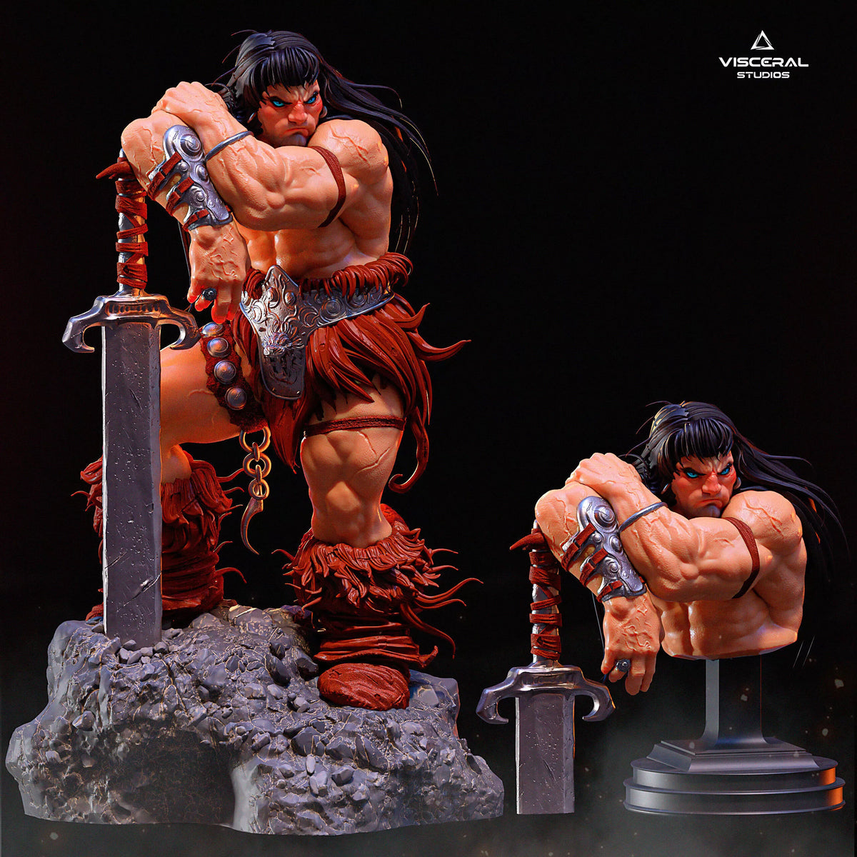 Conan the Barbarian Simon Bisley Inspired Full Pack and Bust by Visceral Studios – gallery view 7