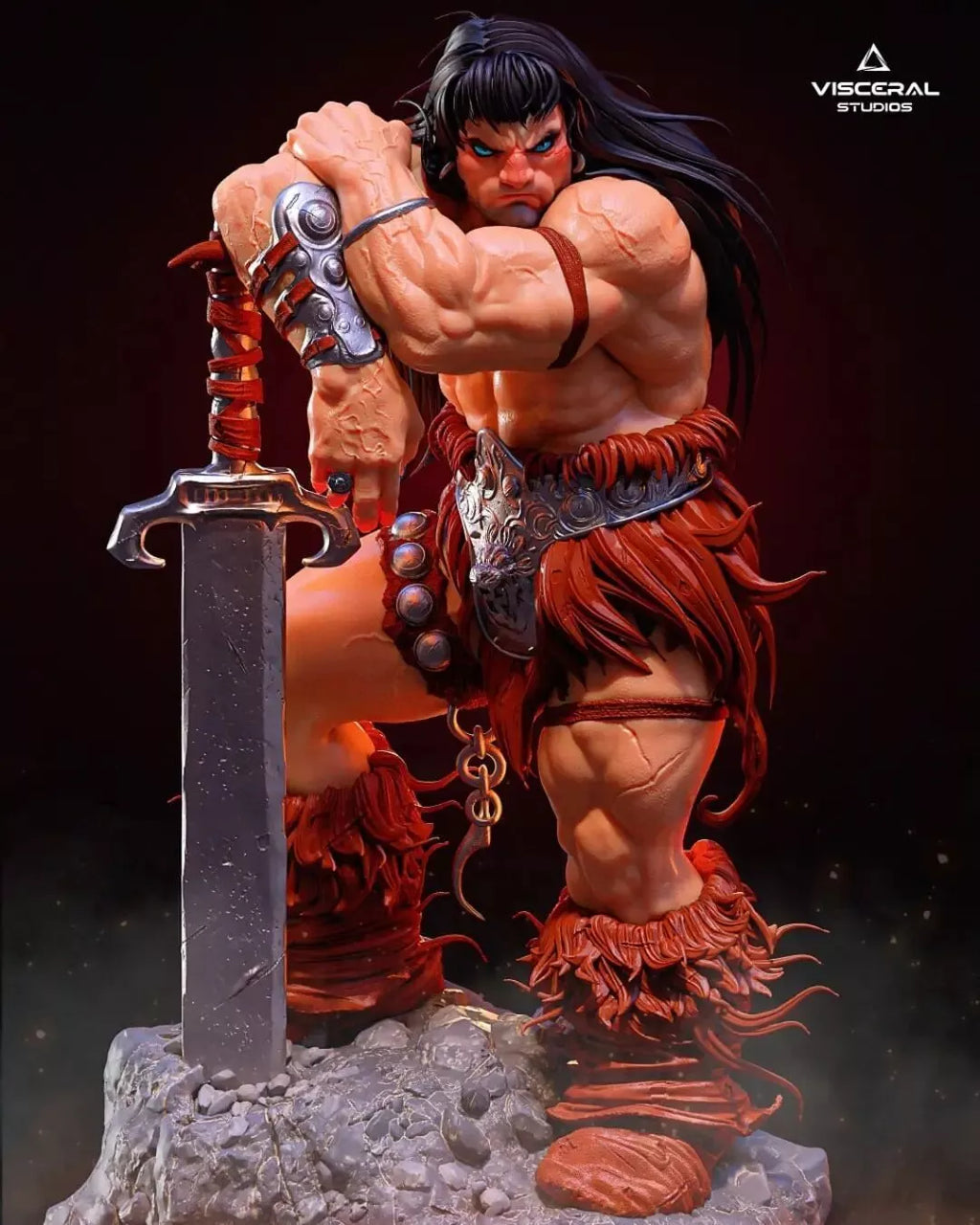Conan the Barbarian 3D Print File, Simon Bisley Inspired Fantasy Sculpture (STL) by Visceral Studios – gallery view 6