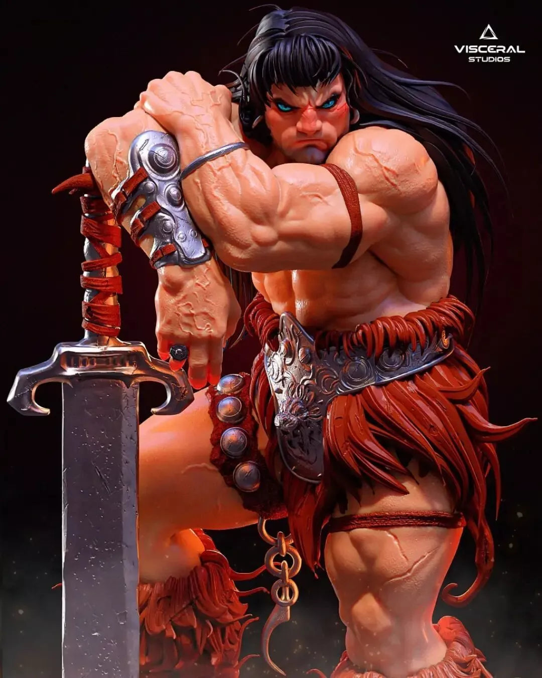 Conan the Barbarian 3D Print File, Simon Bisley Inspired Fantasy Sculpture (STL) by Visceral Studios – gallery view 5