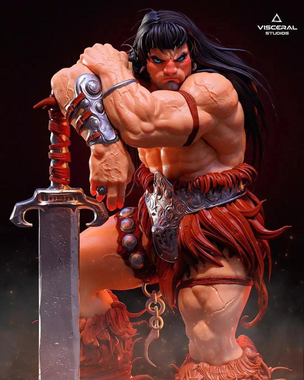 Conan the Barbarian 3D Print File, Simon Bisley Inspired Fantasy Sculpture (STL) by Visceral Studios – gallery view 4