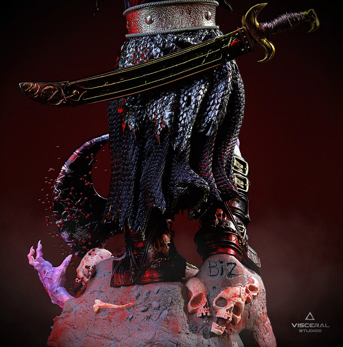 Death Dealer STL Premium 3D Printable Statue Full Pack and Bust by Visceral Studios – gallery view 2
