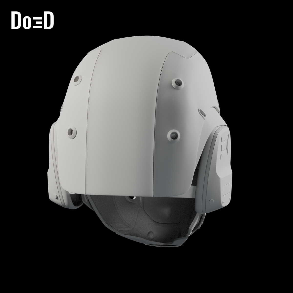 Do3D Ghost Recon Breakpoint helmet, rear view of the same helmet configuration