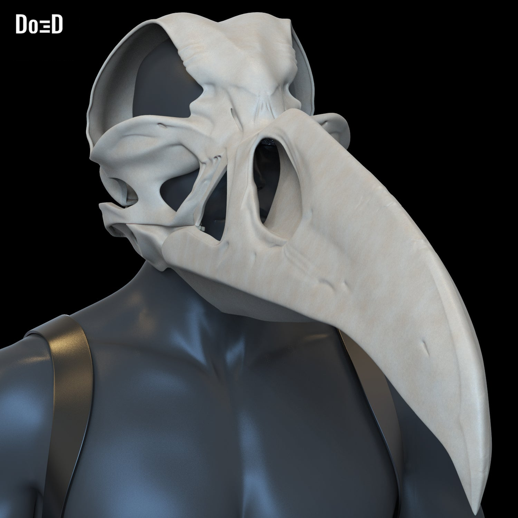 Khonshu Skull Helmet Moon Knight Bird Head 3D Printable Model STL File #KS56