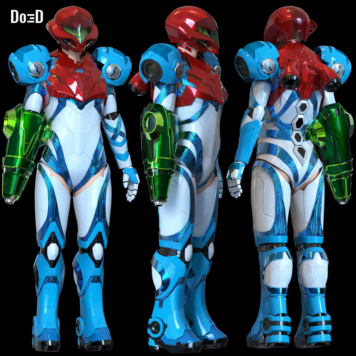 Metroid Dread Samus Aran Full Body Armor 3D Printable Model Print File STL MS904