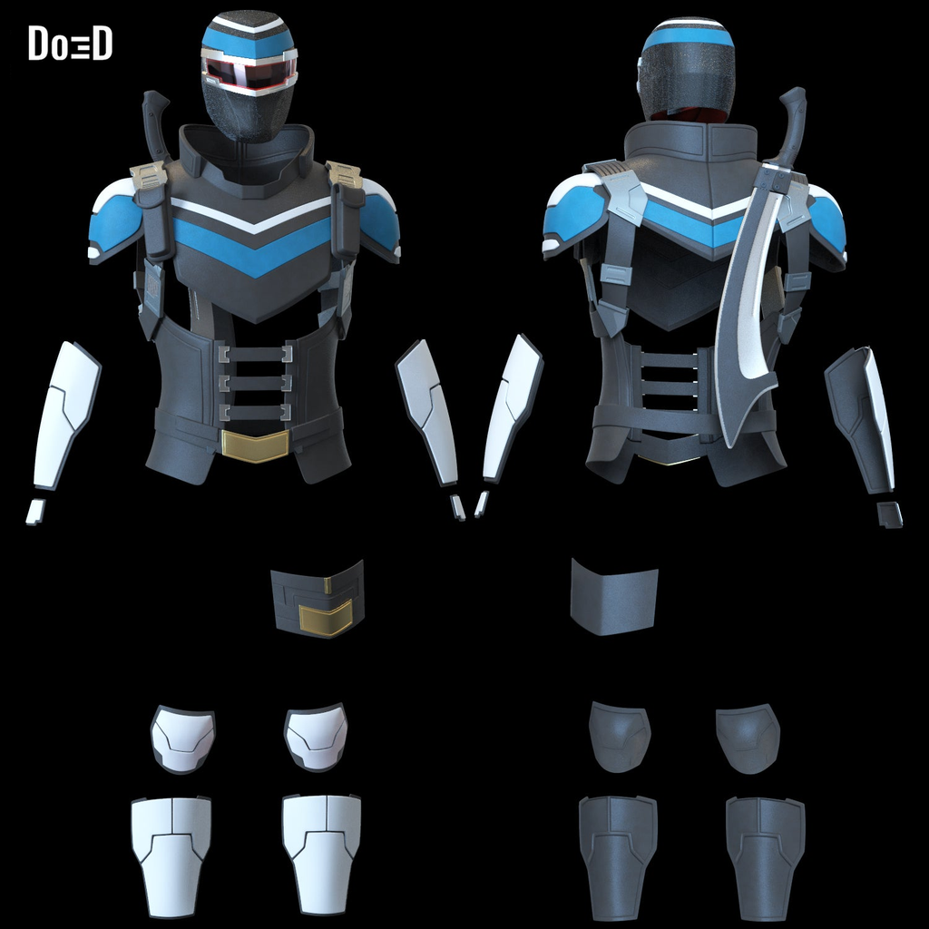 Vigilante Armor and Sword from Peacemaker 3D Printable Model STL File #V284