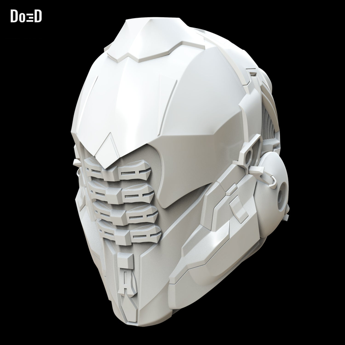 Sci-fi Robot Helmet Do3D 001 Scifi Sci Fi Concept 3D Printable Model STL#4728