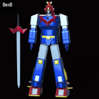 Chodenji Machine Voltes V Helmet, Armor, Sword | 3D Model Project #6011