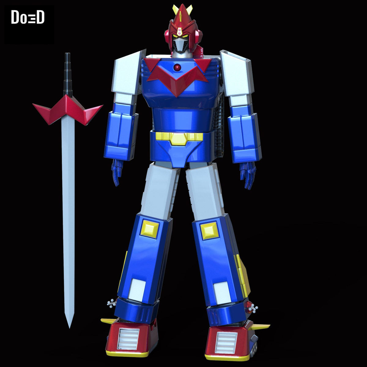 Chodenji Machine Voltes V Helmet, Armor, Sword | 3D Model Project #6011