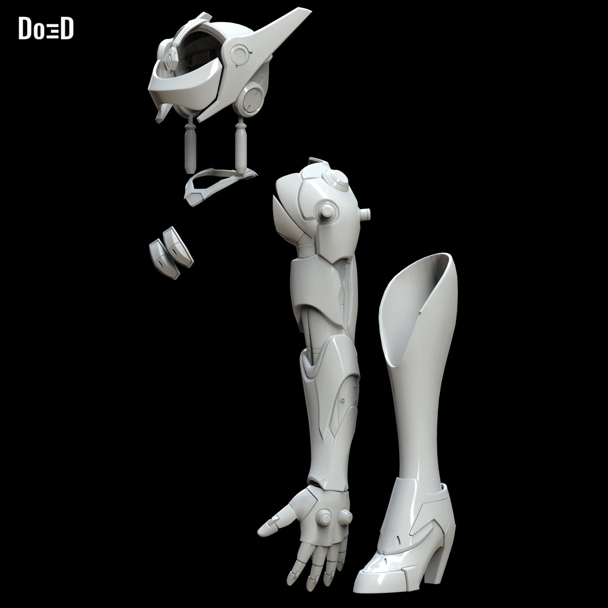 Symmetra Overwatch Cosplay Helmet and Armor 3D Printable Model Print File #5058
