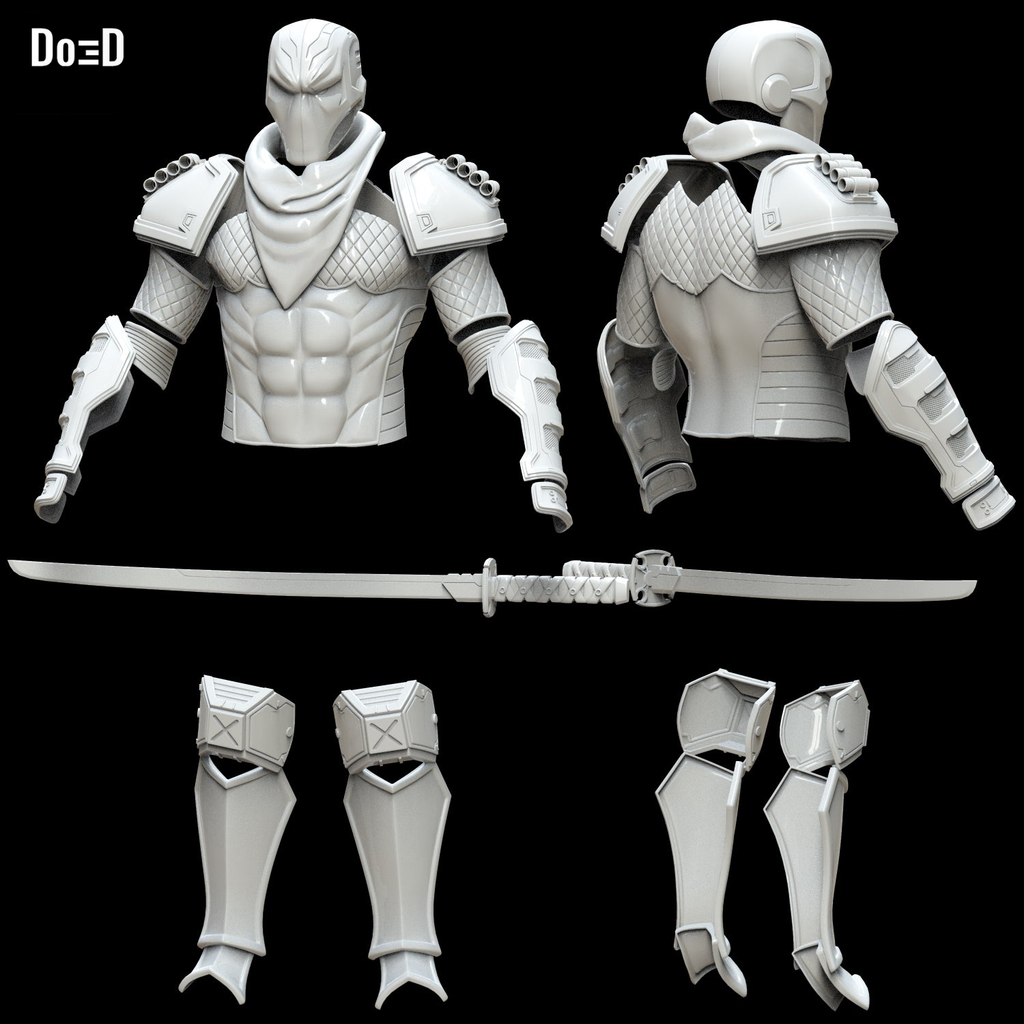 DeathStroke Prime 1 Mecha Armor + Sword | 3D Model Project #5087