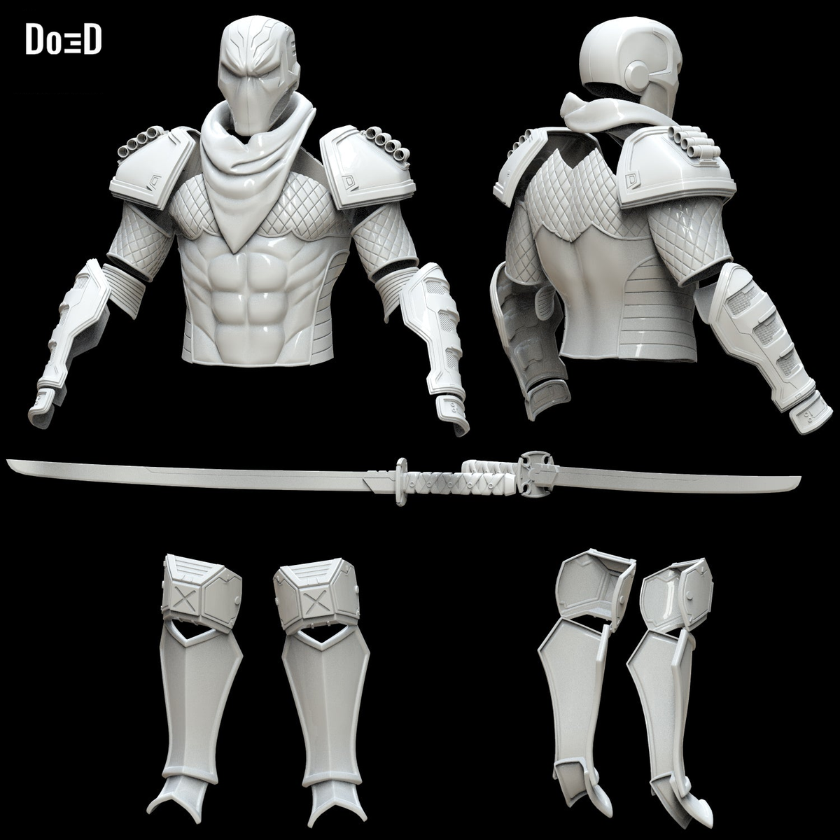 DeathStroke Prime 1 Mecha Armor + Sword | 3D Model Project #5087